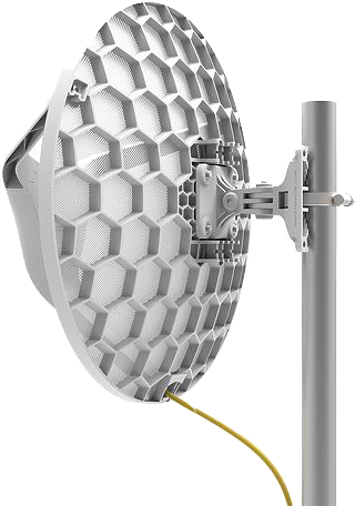 MikroTik Wireless Wire DISH - Wireless Wire DISH, Kablolu bağlantı hızlarından ödün vermeden noktadan noktaya kablosuz linkleriniz için Gigabit hızında bağlantı imkanı sunar