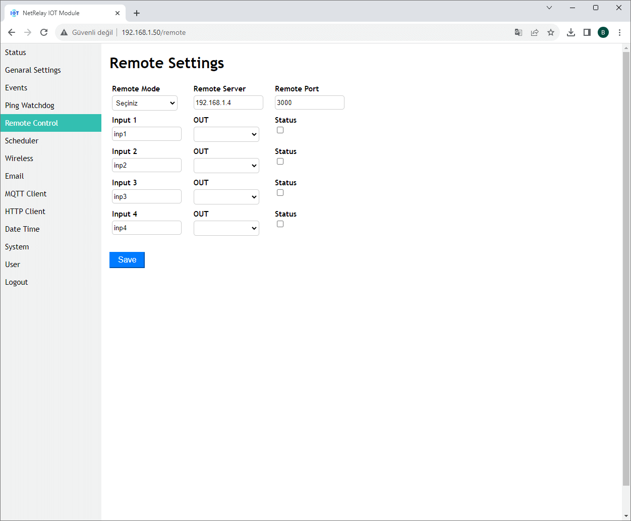 NetRelay NR003 NetRelay IoT 4 Röle, 4Input PoE + Ethernet + Wi-Fi LAN Relay Akıllı Otomasyon Kartı Adaptörsüz ürün görseli 16 - wifidepo